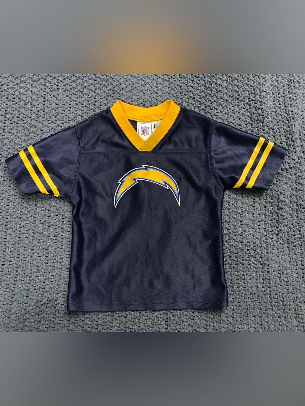 NFL Kids Navy and Yellow Los Angeles Chargers Football Jersey